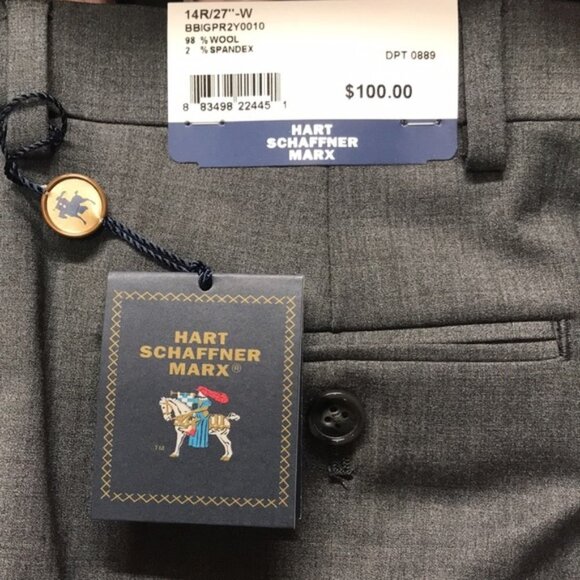 HART SCHAFFNER MARX Stretch Wool Trousers  Big Boy - Picture 3 of 3
